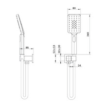 Chai Chrome 3 Function Hand-held Shower